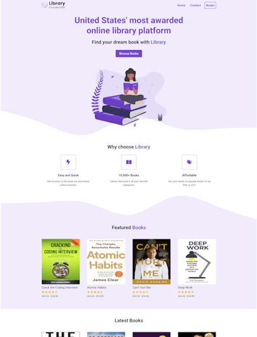 eCommerce site screenshot